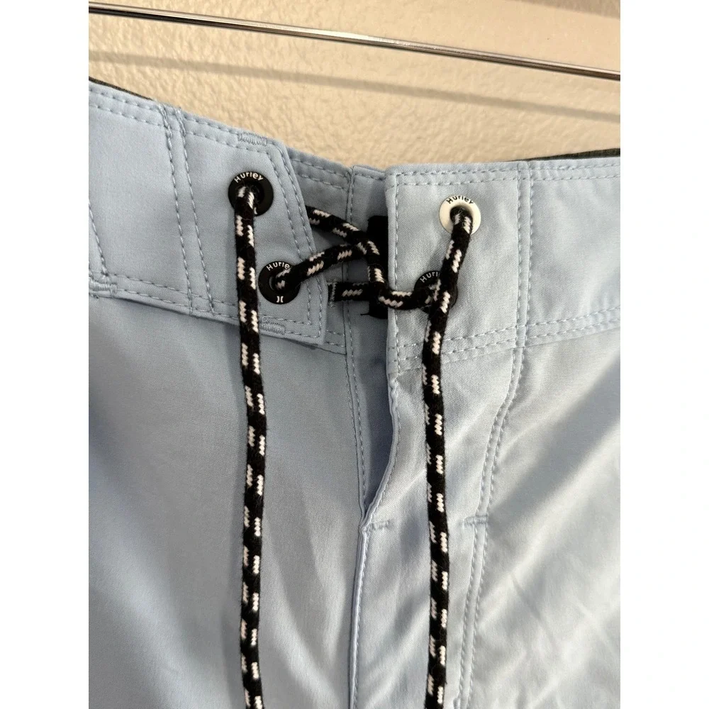 Hurley Phantom Board Shorts Size 36 Baby Blue Swim Trunks EUC